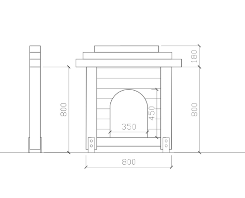 Palisada z daszkiem PP10