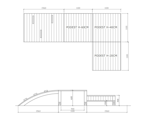 PP16-rysunek Podest segmentowy PP16